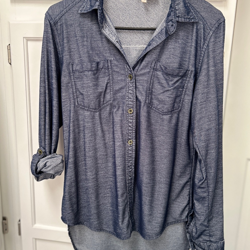 Blue Button-Up Shirt